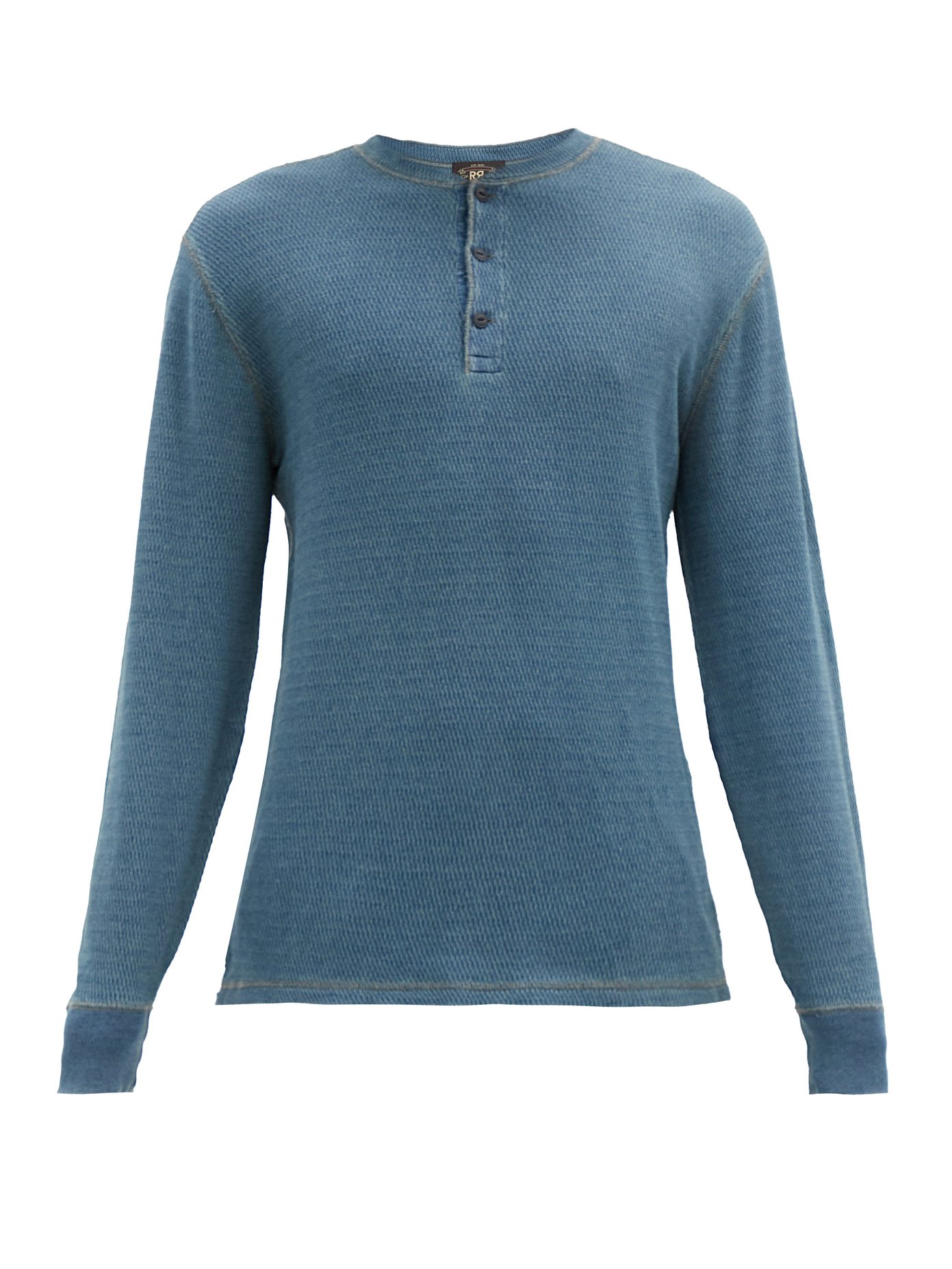 Cotton-mesh Henley shirt | RRL 