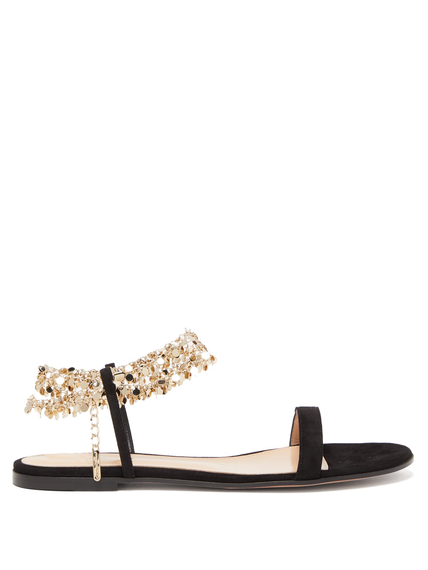 Chain-strap suede sandals | Gianvito 