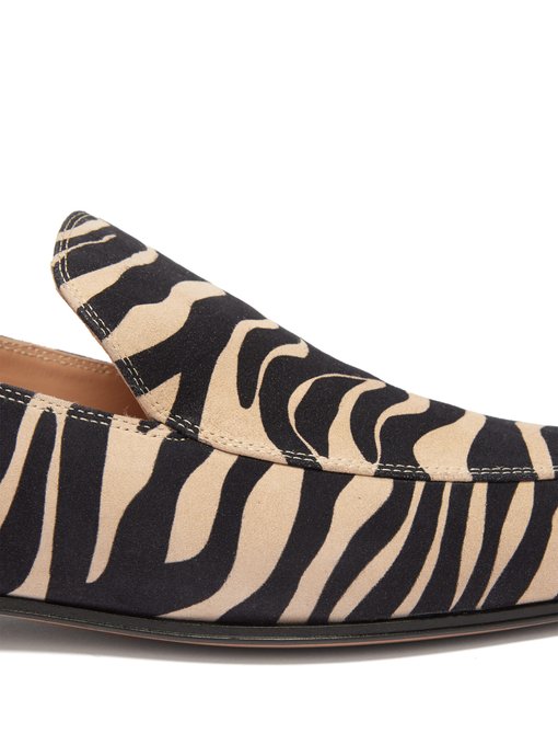 zebra print loafers