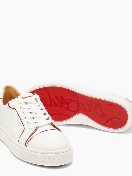 plain white louboutin trainers