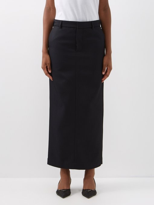Textured twill maxi skirt | Raey | MATCHESFASHION US