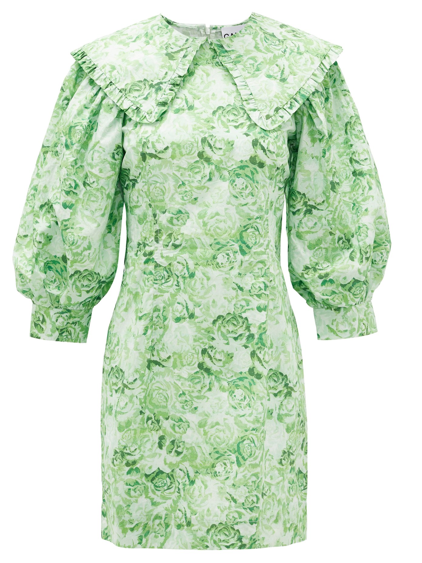 ganni green dress