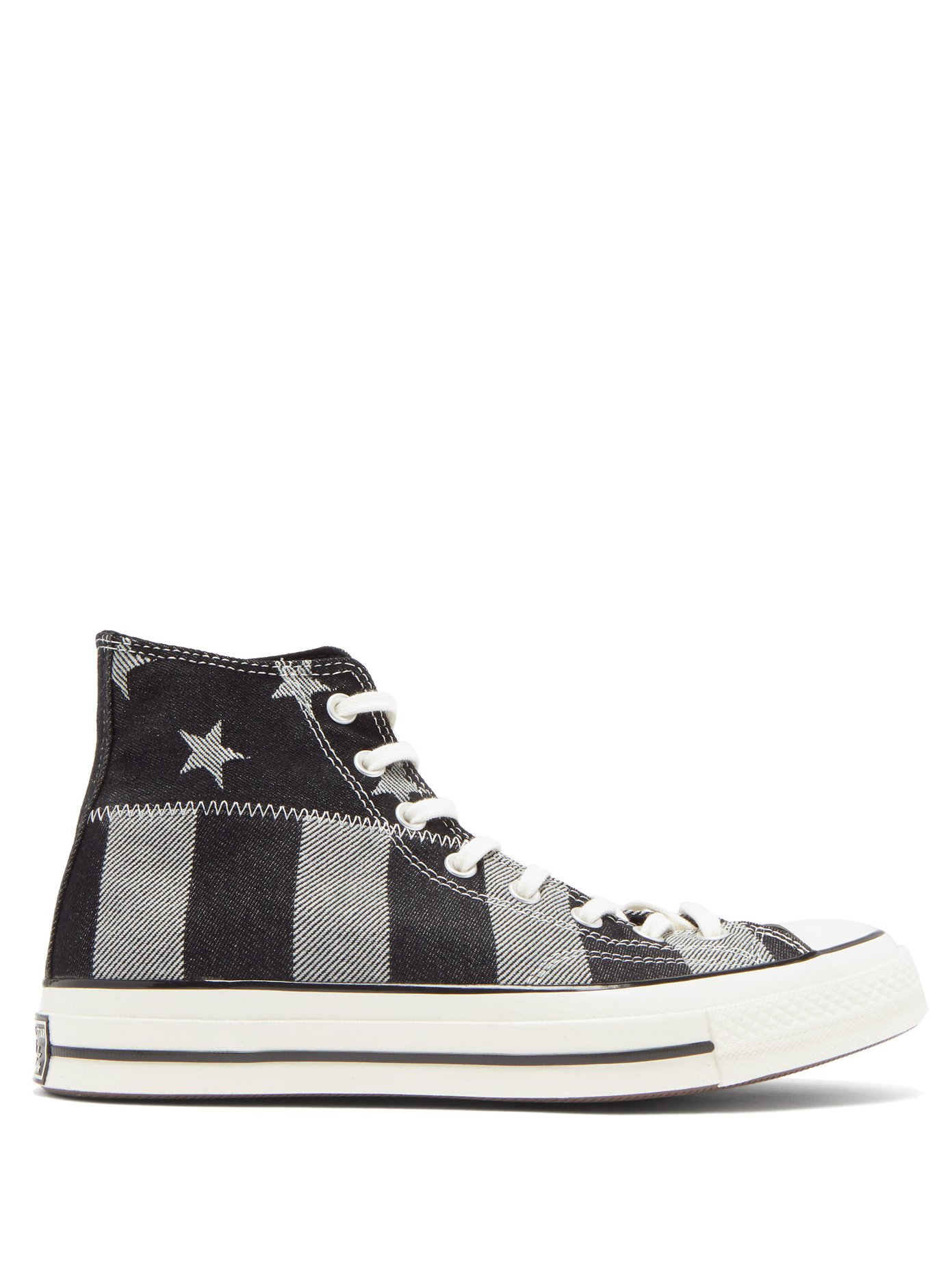 black and white striped converse