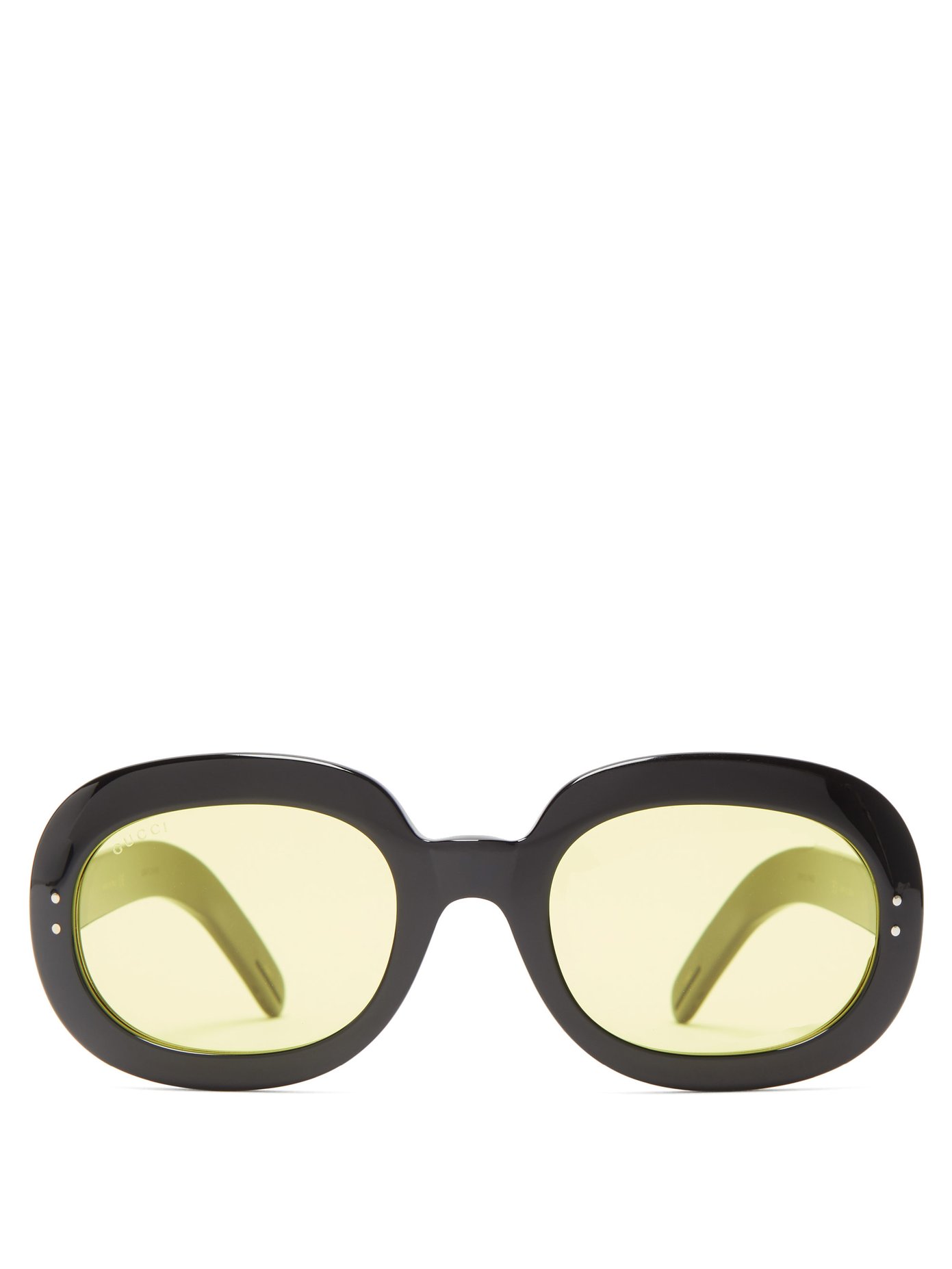 Oval acetate sunglasses | Gucci 