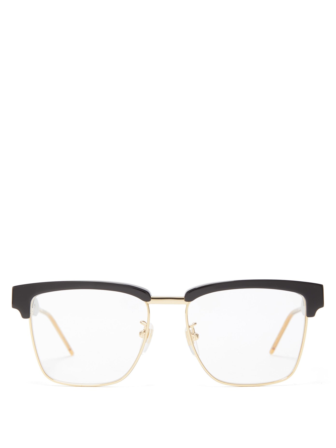 Square-frame metal and acetate glasses 
