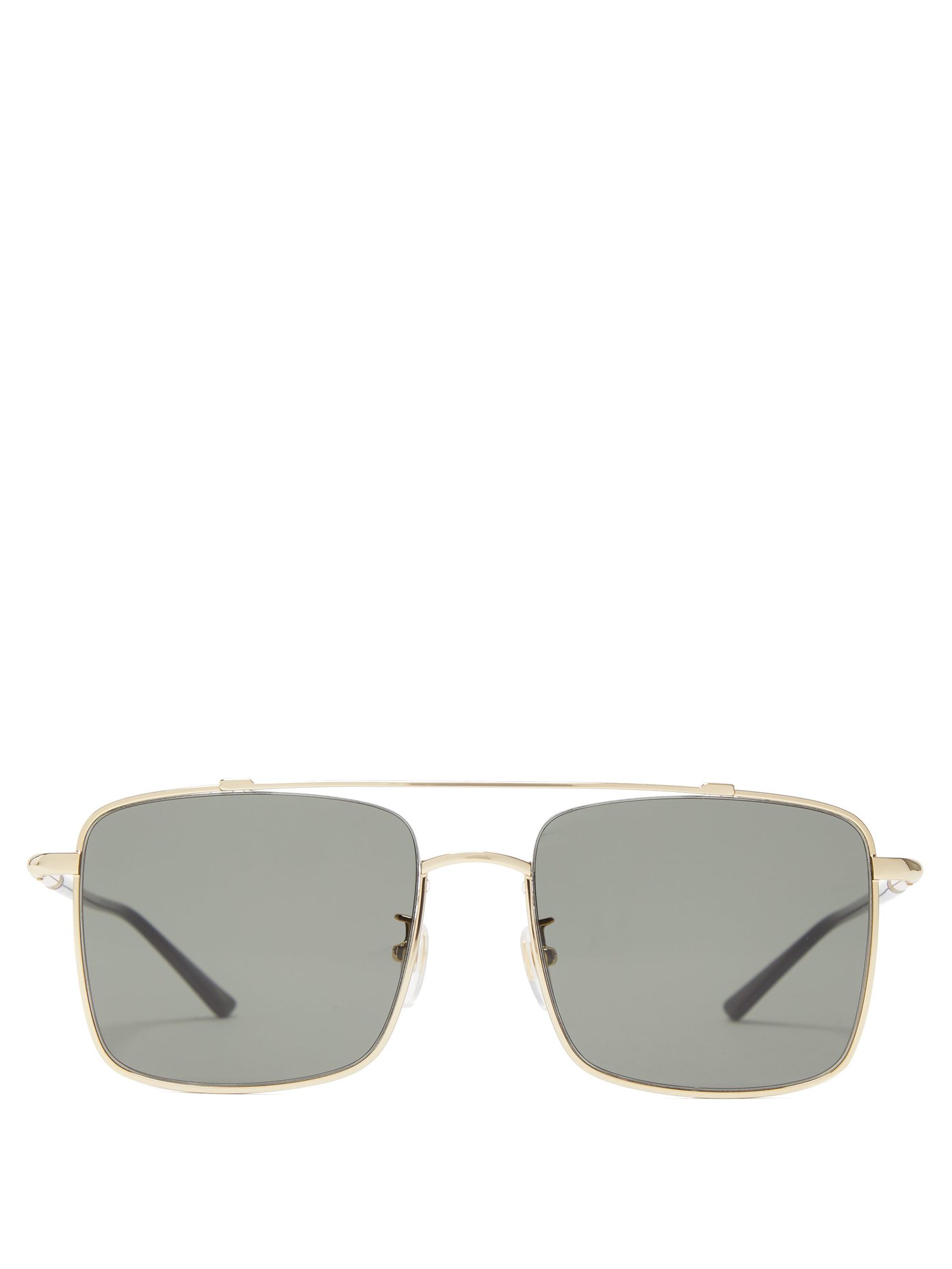 gucci square metal sunglasses