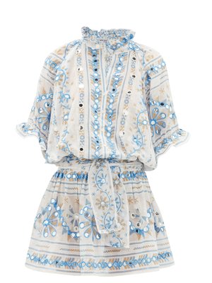 Nomad mirror-embellished cotton dress | Juliet Dunn | MATCHESFASHION US