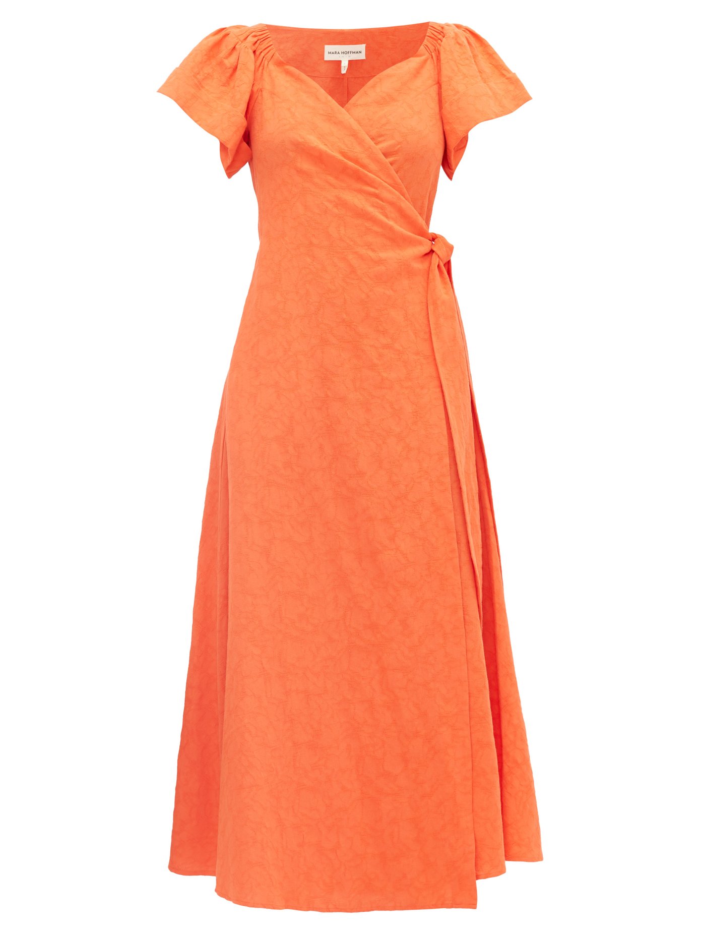 wrap dress orange