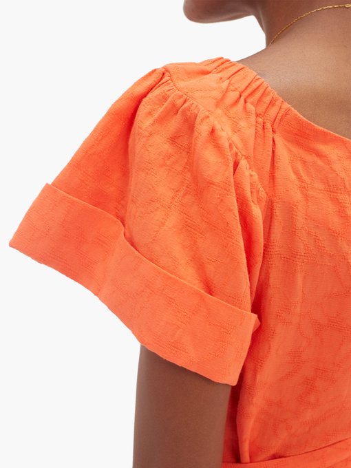 mara hoffman orange dress