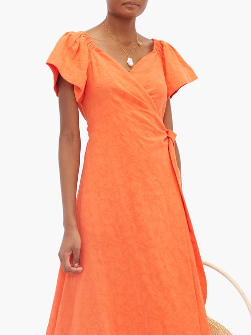 mara hoffman orange dress