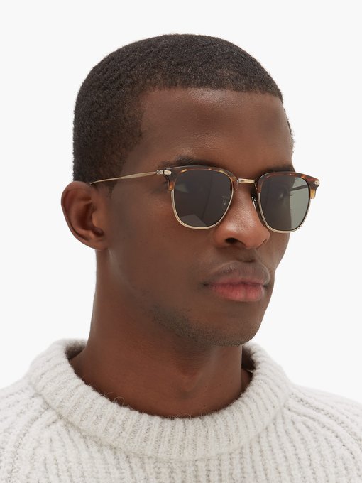 Browline square metal sunglasses | EYEVAN 7285 | MATCHESFASHION US