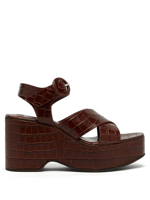brown platform sandals
