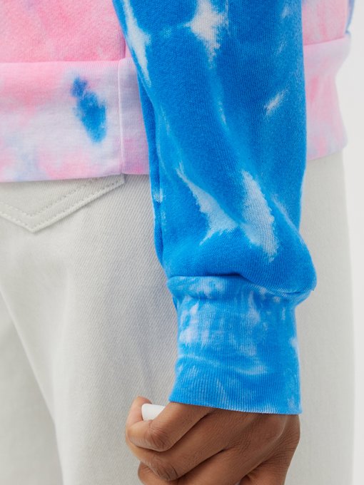 Radarte-print tie-dye cotton-blend sweatshirt | Rodarte | MATCHESFASHION US