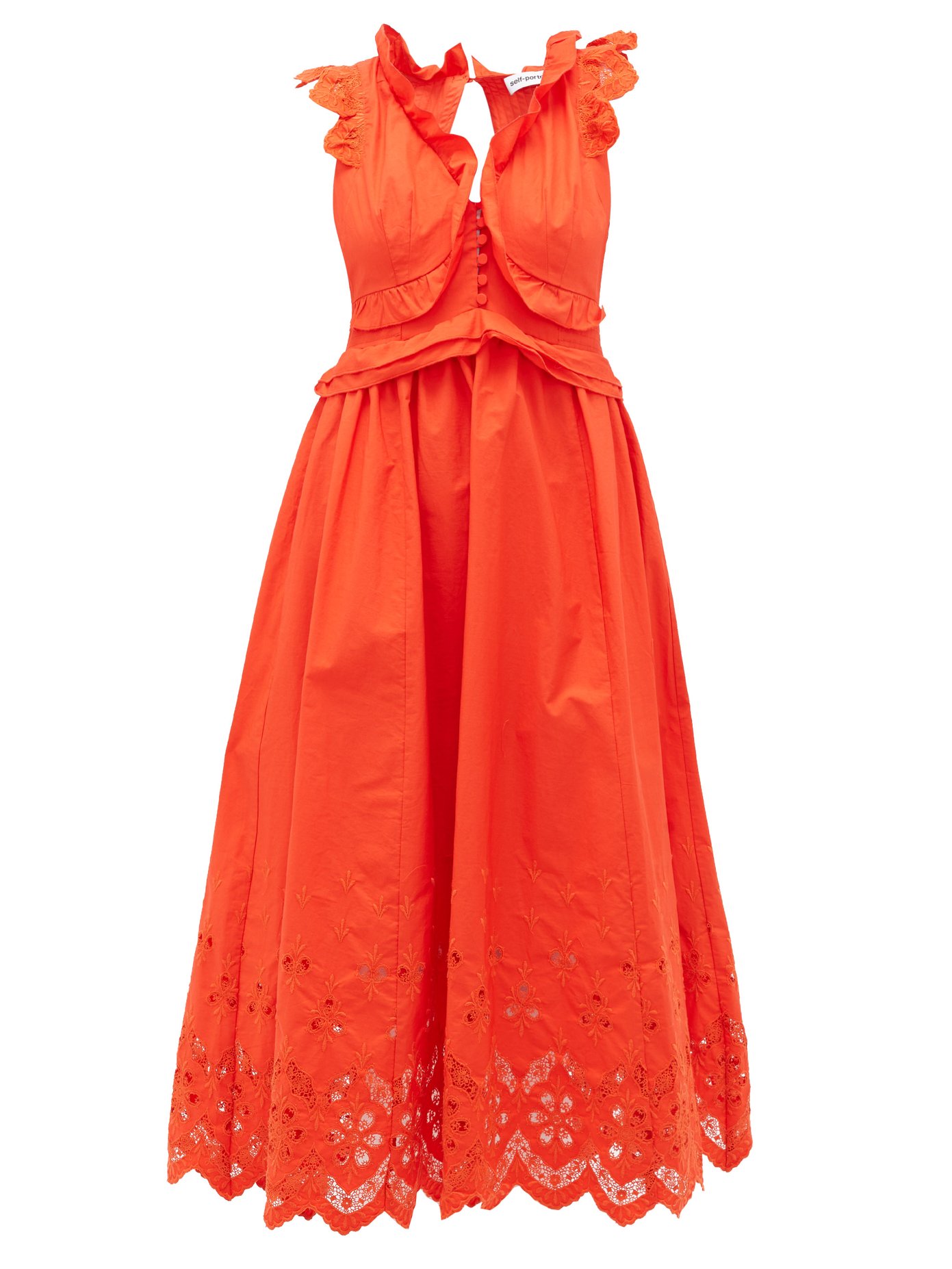orange cotton dress