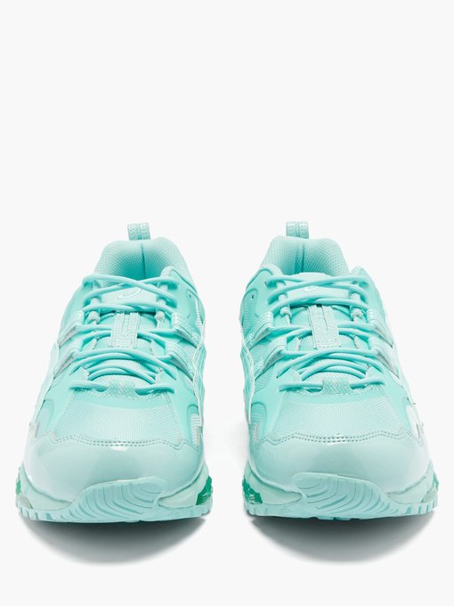 turquoise asics trainers