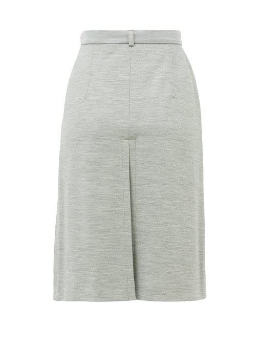 Inverted box-pleat wool-blend jersey skirt | Burberry | MATCHESFASHION US