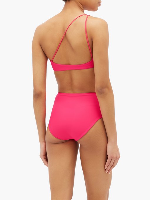 pink one shoulder bikini