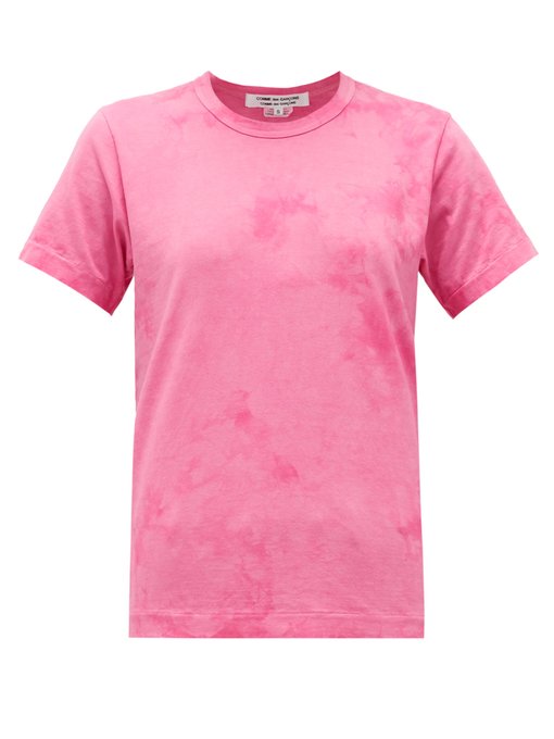 comme des garcons pink tie dye shirt