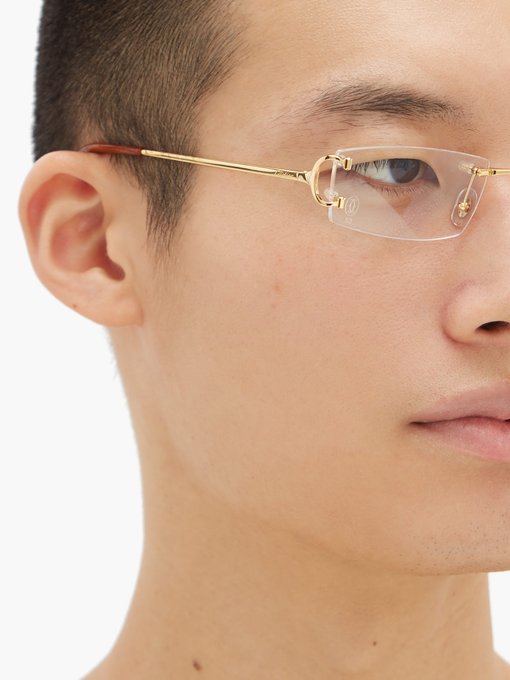 Rectangle metal glasses | Cartier 