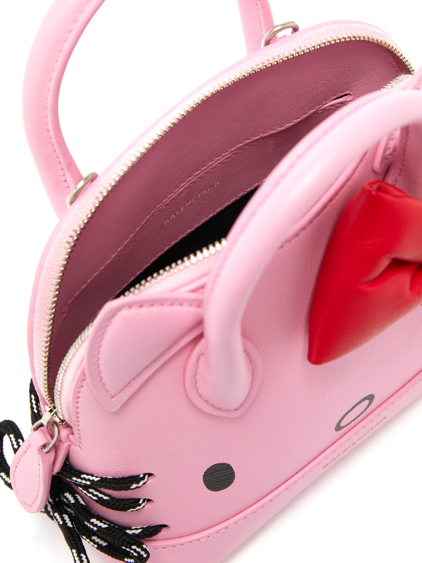 Balenciaga Pink Leather Hello Kitty Wallet In Pink Multi