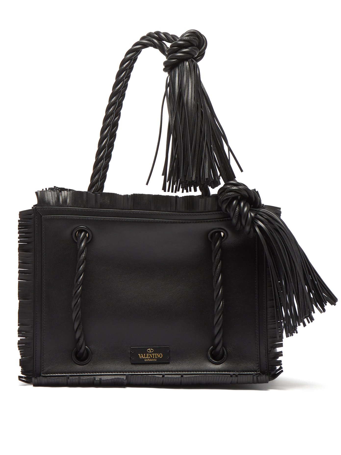 valentino black tassel bag