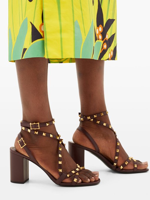 valentino rockstud flair sandals