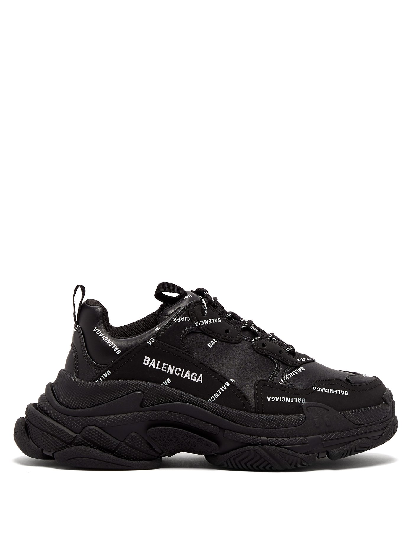 Balenciaga Triple S Mesh Nubuck And Leather Sneakers Lyst
