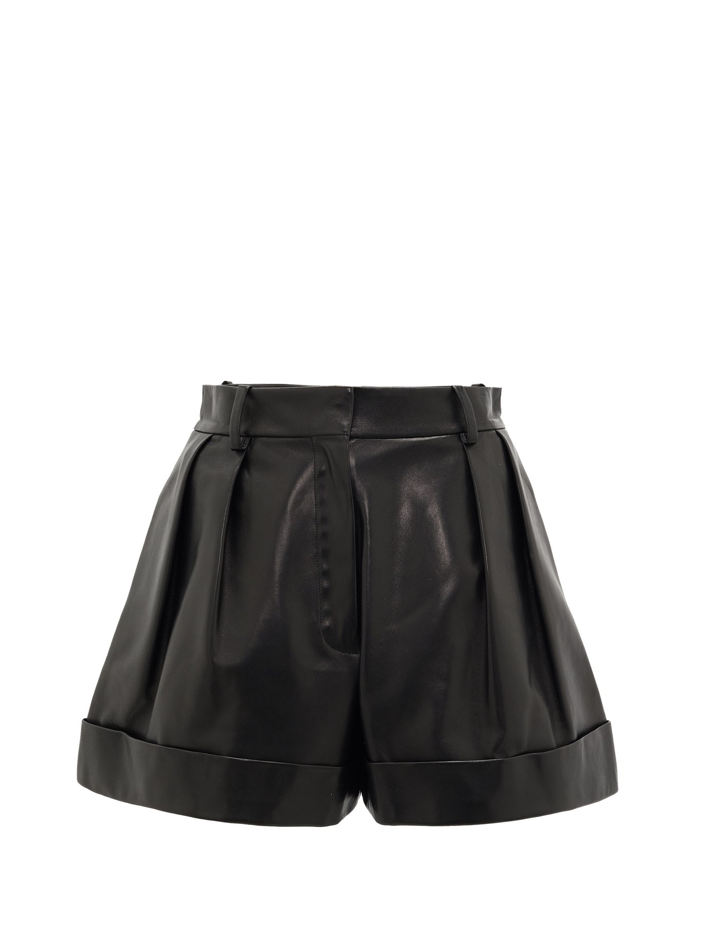 High-rise leather shorts | Valentino 