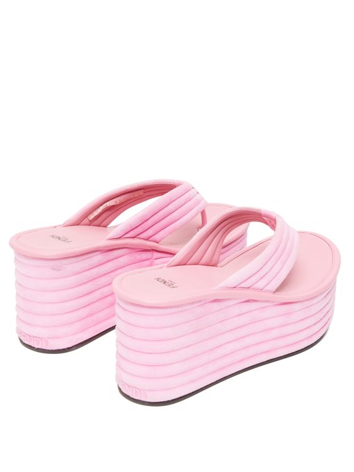 fendi pink sandals