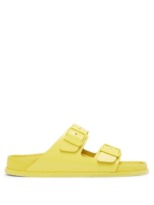 rubber birkenstocks yellow