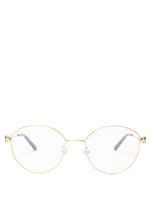 Panthère de Cartier round metal glasses 