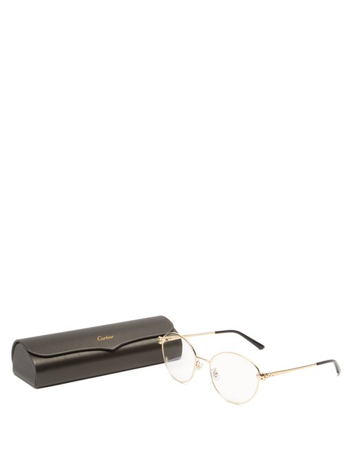 cartier gold panthere glasses