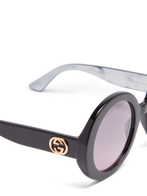 gucci oversized round acetate sunglasses