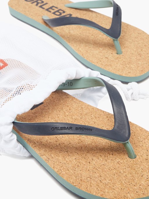 cork sole flip flops