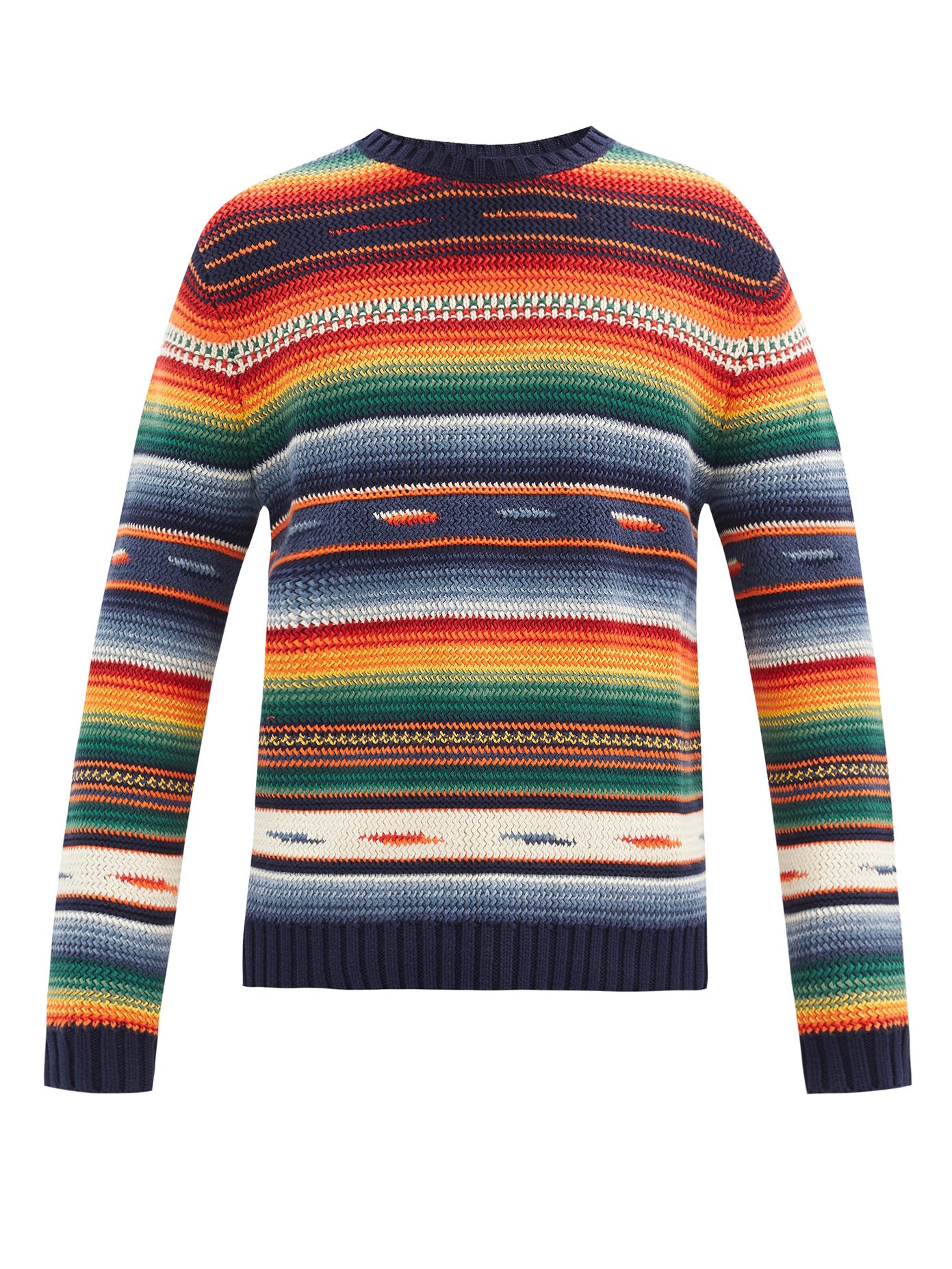 Striped cotton-blend sweater | Polo 