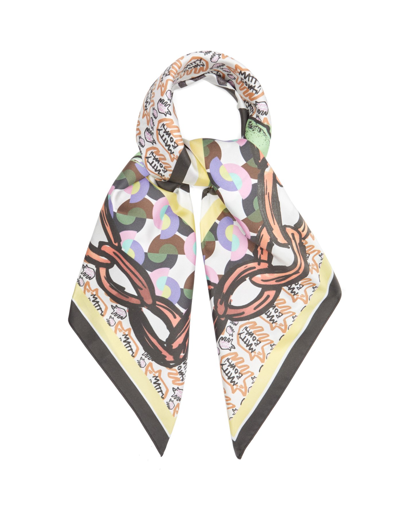 logo silk scarf