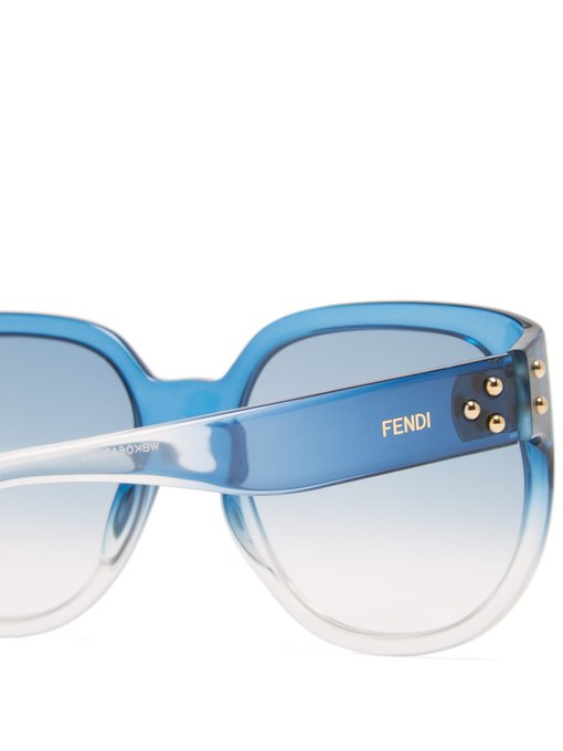 fendi round gradient sunglasses