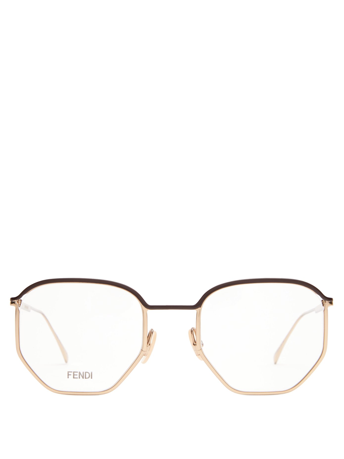 Hexagonal metal glasses | Fendi 