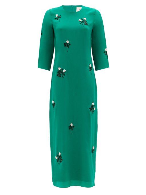 beaded midi dress uk