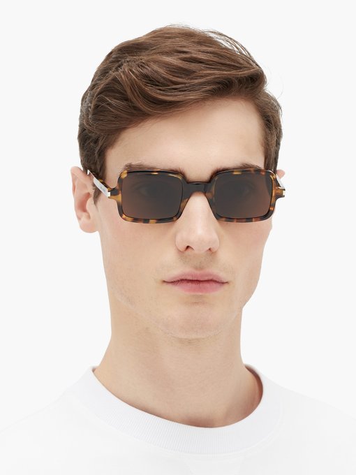 saint laurent men's square sunglasses