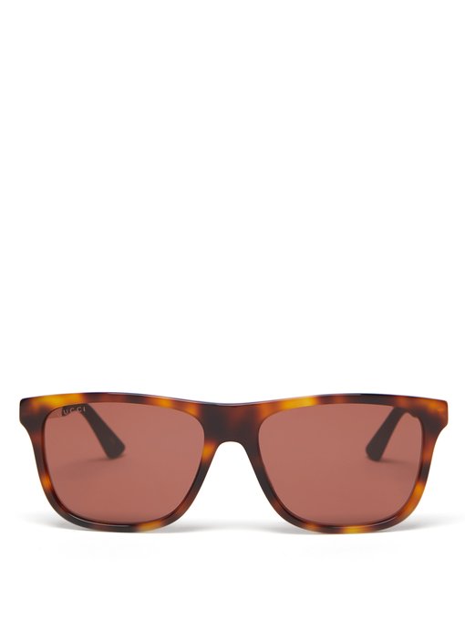 gucci tortoiseshell square sunglasses