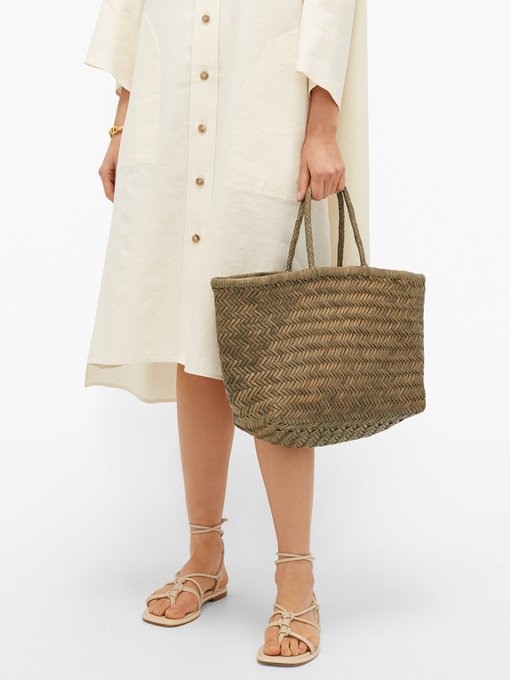 Triple Jump large woven-leather basket bag | Dragon Diffusion ...