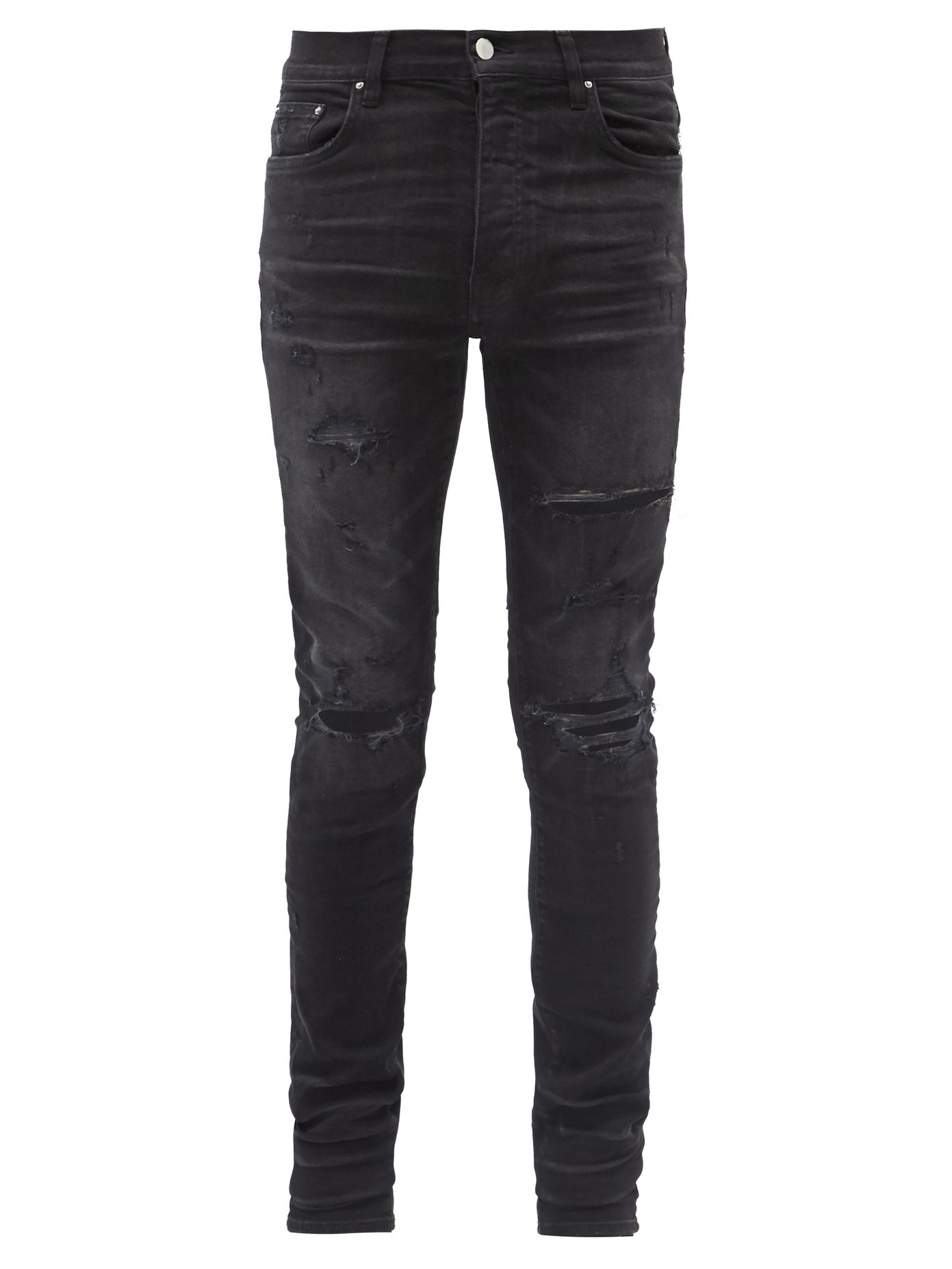 black slim leg jeans