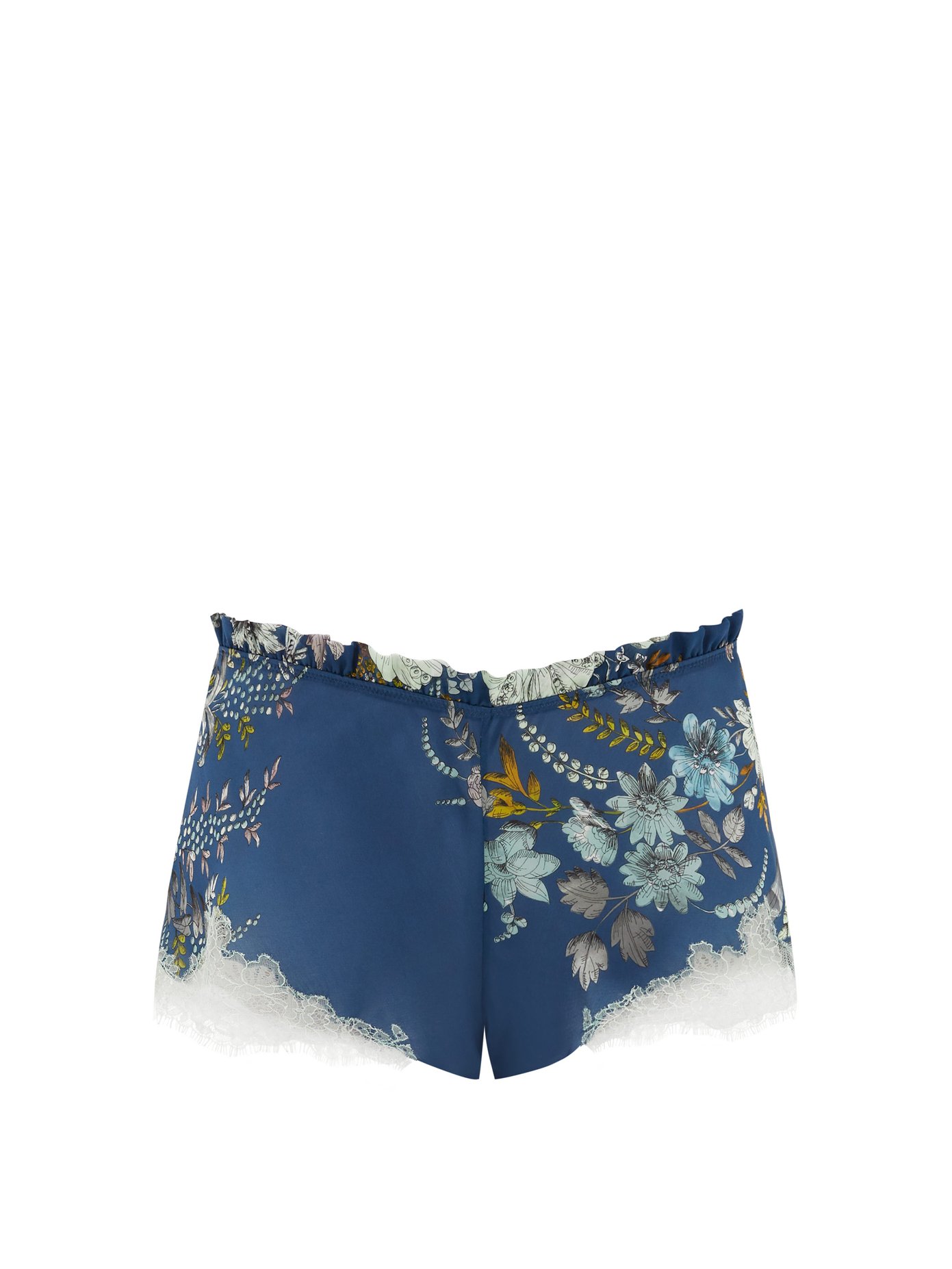 Silk Shorts With Lace Trim 2024