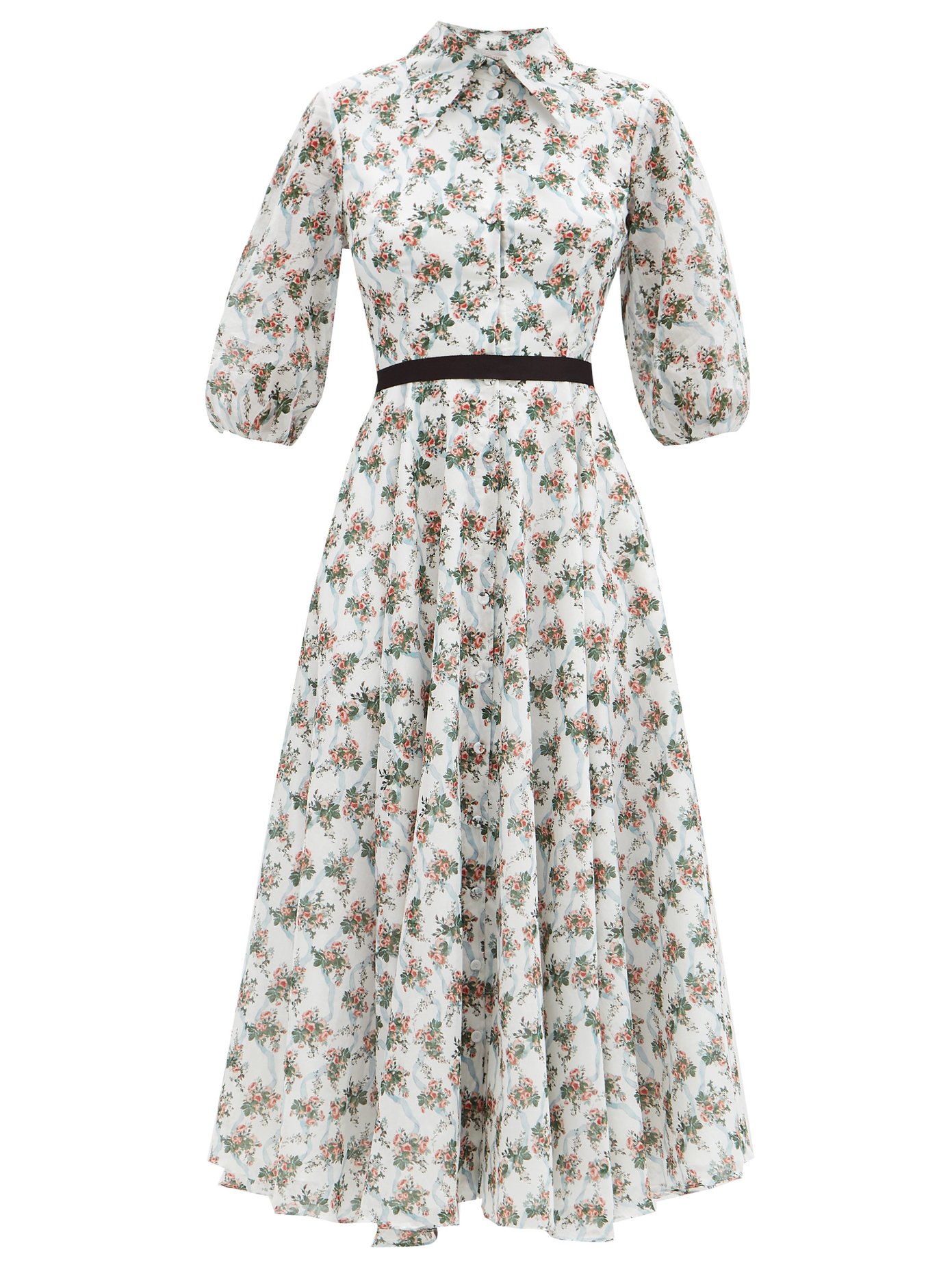 cotton floral midi dress