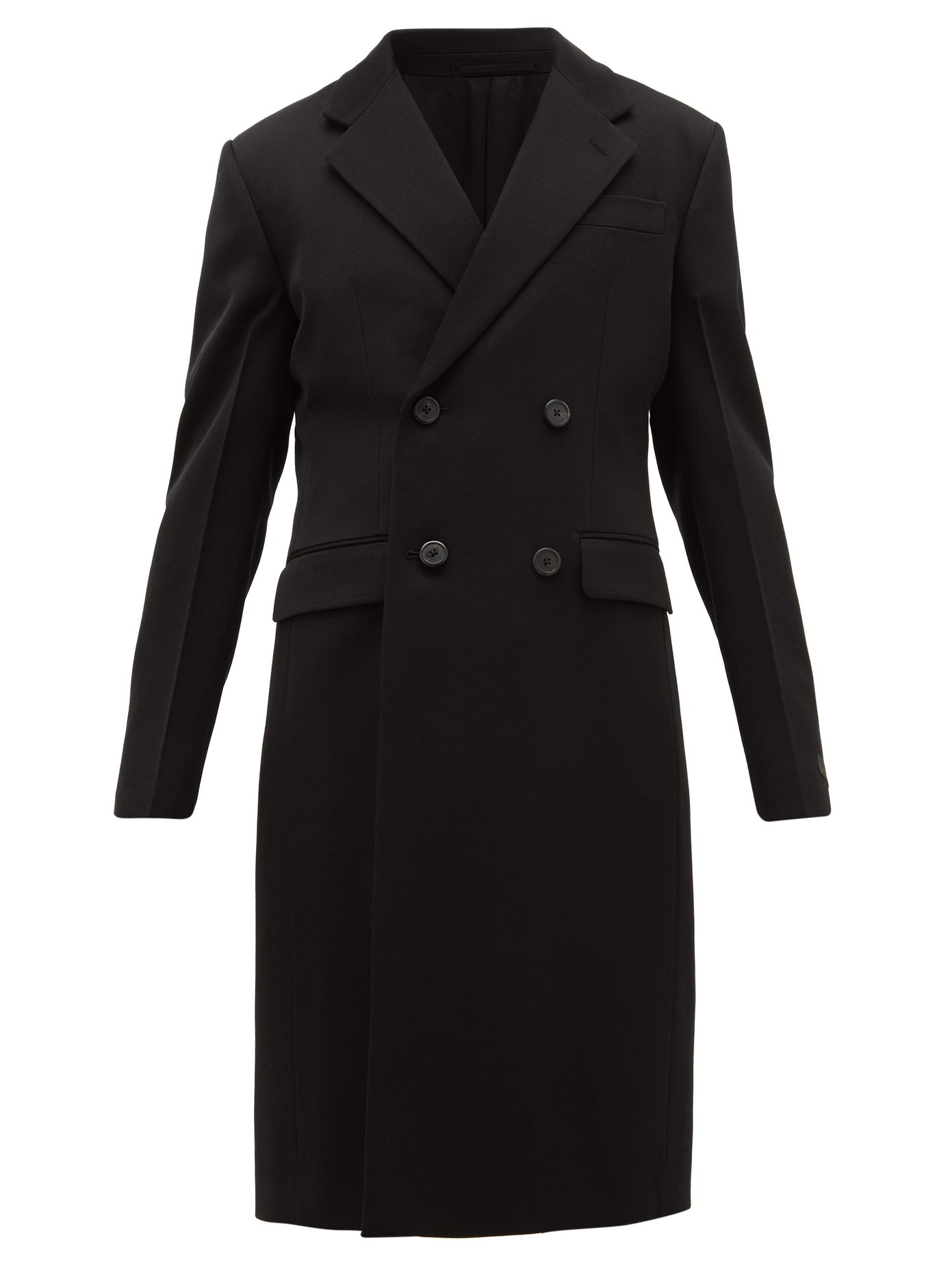 Double-breasted wool-twill coat | Prada 