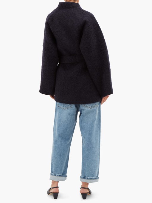 Collarless belted mohair-blend coat | Raey | MATCHESFASHION UK