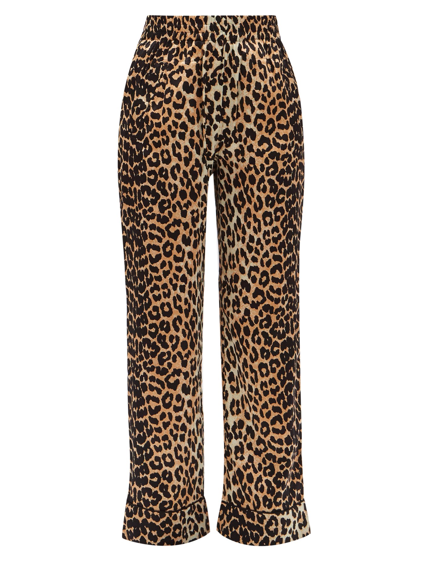 ganni leopard jeans