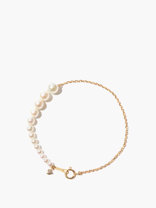 Diamond, Akoya-pearl & 14kt gold bracelet | Mizuki | MATCHESFASHION UK