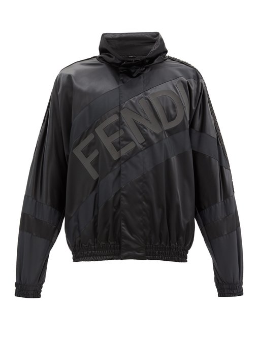 Logo-print satin jacket | Fendi 